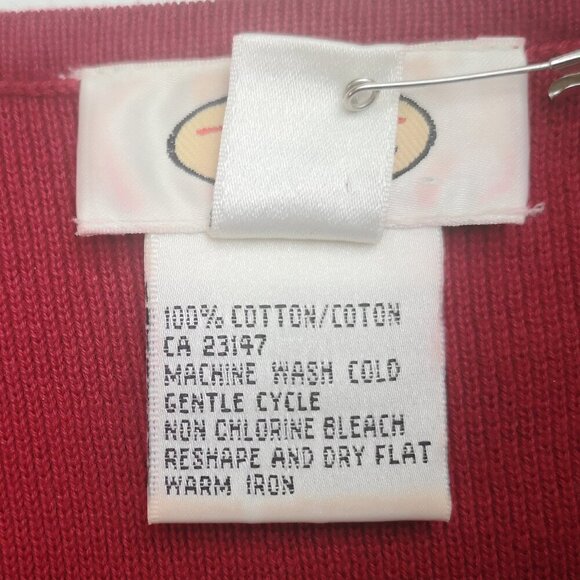 Talbots Ladies Size Large Red Short Sleeves Lightweight Sweater - Picture 4 of 9